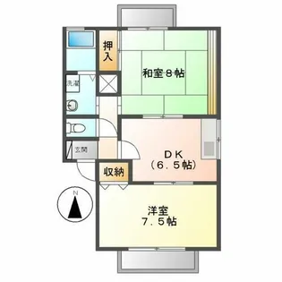 メゾンドジュネス【201号室】の間取り