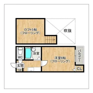 ポラリス山荘通り【203号室】の間取り