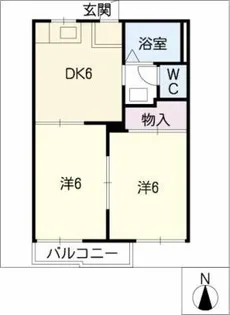 タウニー岩成台【1階】の間取り