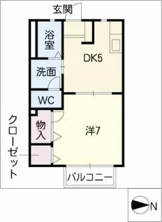 パークハイム円上【1階】の間取り