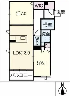 SERDINA KOSAKURA【3階】の間取り
