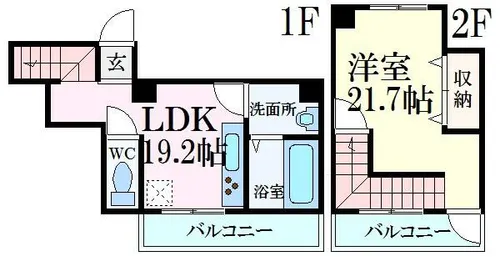 ラフェスタ今宿【5階】の間取り