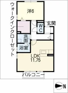 プレジール伏見【2階】の間取り