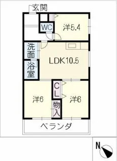 エスポワールK【3階】の間取り
