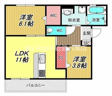 エクセレント曙川東Ⅱ【1階】の間取り
