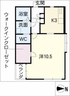 フローラルパレス【2階】の間取り