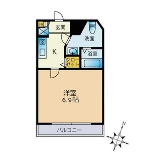 日之出ビル第2平尾【306号室】の間取り