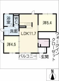 ユリーナASAHI【1階】の間取り