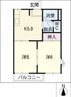 サンクレスト立松【2階】の間取り