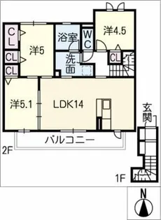 ベラ ヴィスタ B【2階】の間取り