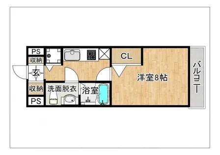 ピュアドームグランド大橋【206号室】の間取り