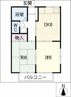 コーポ舟橋【1階】の間取り