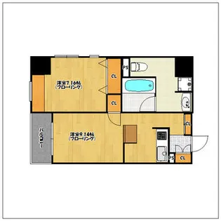 クレアランドマーク【13階】の間取り