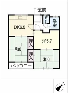 ハイツジュネス【1階】の間取り