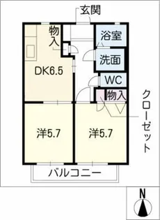 プランドール・Ⅰ【2階】の間取り