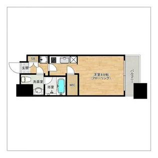 パークアクシス福岡県庁前【603号室】の間取り