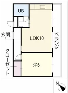 ジュネス歌里【1階】の間取り