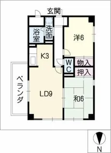 U-DINE赤城【2階】の間取り