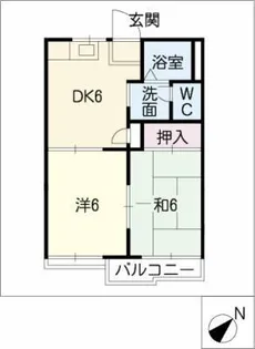 フォーブル山口【2階】の間取り