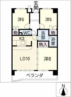 グランドール東丘【2階】の間取り