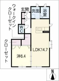ブランフェルシア【1階】の間取り