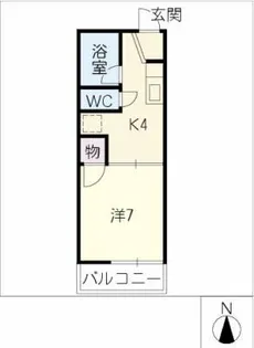 ハイツ弥生ケ岡【1階】の間取り