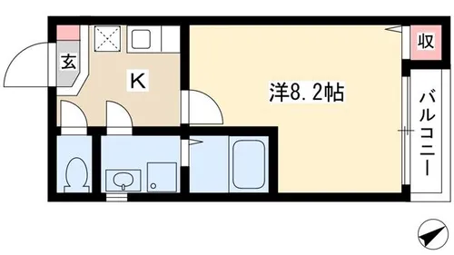 シャムロック熱田W棟【1階】の間取り