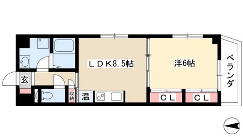 センチュリーパーク野田【201号室】の間取り