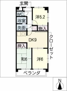 パールシティー【3階】の間取り