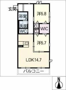 amande【1階】の間取り