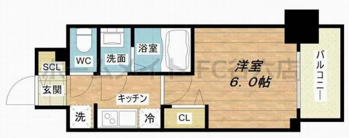 プレサンス梅田東グラッド【11階】の間取り