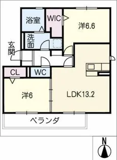 リバーサイド米野木台【3階】の間取り