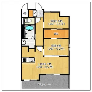 ネストピア博多駅ステージ【8階】の間取り