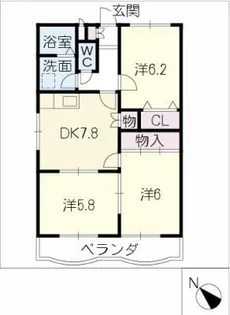 エクレール・アミイ【2階】の間取り