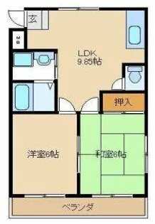 サンハイツ【2階】の間取り