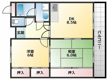 プロヴァンス・イン松原【2階】の間取り
