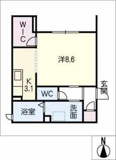 グリナージュ・ホウメイ【1階】の間取り