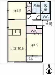 RADIANT岩塚【1階】の間取り