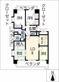 エスポア曙【6階】の間取り