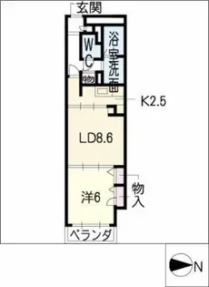 グランコンフォート亀島【2階】の間取り