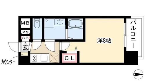 プレサンス久屋大通セントラルパーク【8階】の間取り