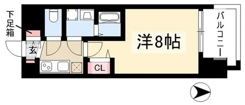 プレサンス久屋大通セントラルパーク【8階】の間取り