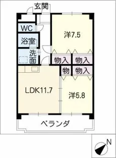 ウィンフィールド曙【2階】の間取り