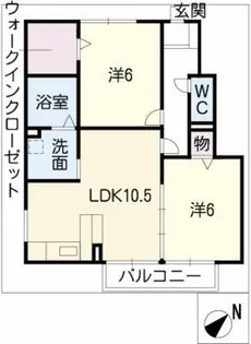 アクシス・プレイス【1階】の間取り