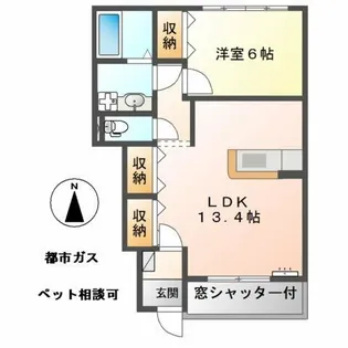フェリーチェ・ドラゴン【1階】の間取り