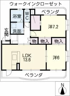エスポワール弐【1階】の間取り
