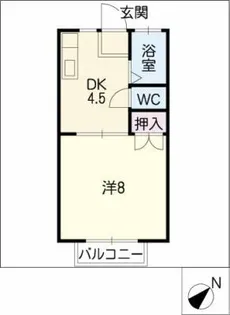 サンカレッジK【2階】の間取り