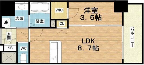 サムティ京橋CLEAR【14階】の間取り