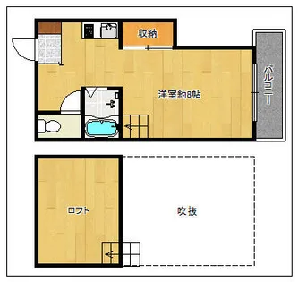 クリサンJアプリコット二日市【203号室】の間取り