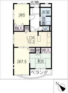 エトワール【1階】の間取り